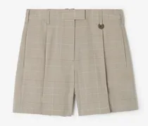 Elegante Wollshorts in Check , Size