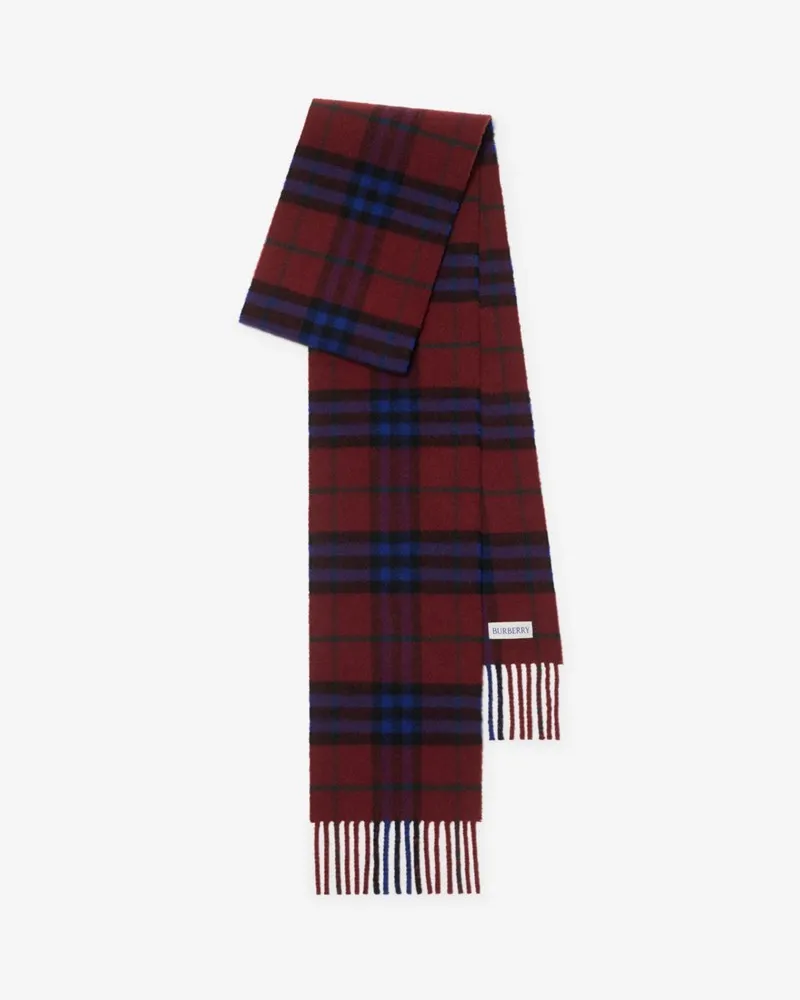 Burberry Schmalerer Kaschmirschal in Check Sash-rot