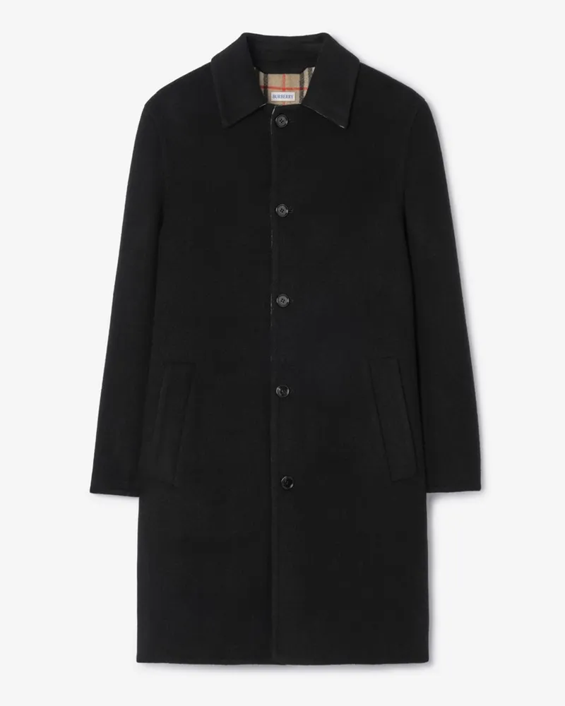 Burberry Mittellanger Car Coat „Worthing“ aus Wolle , Size Schwarz
