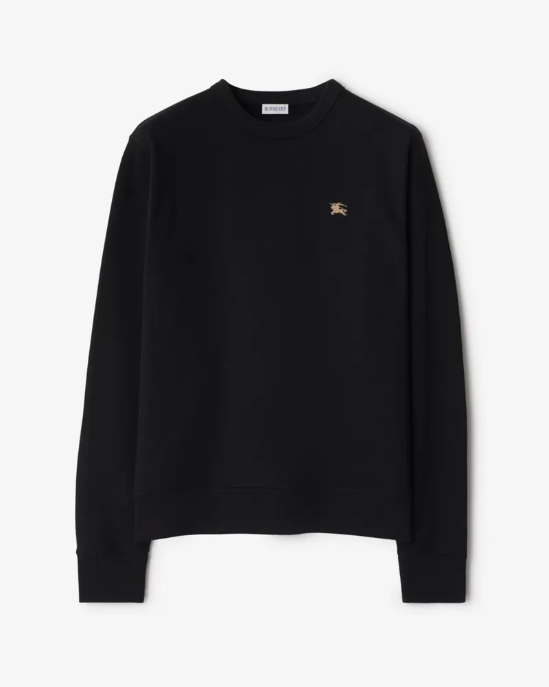 Burberry Baumwollsweatshirt mit Knight Stamp Black