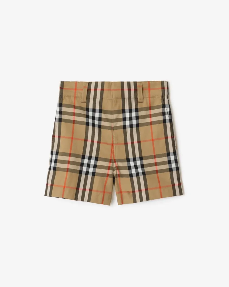 Burberry Baumwollshorts in Check , Size Sand-beige