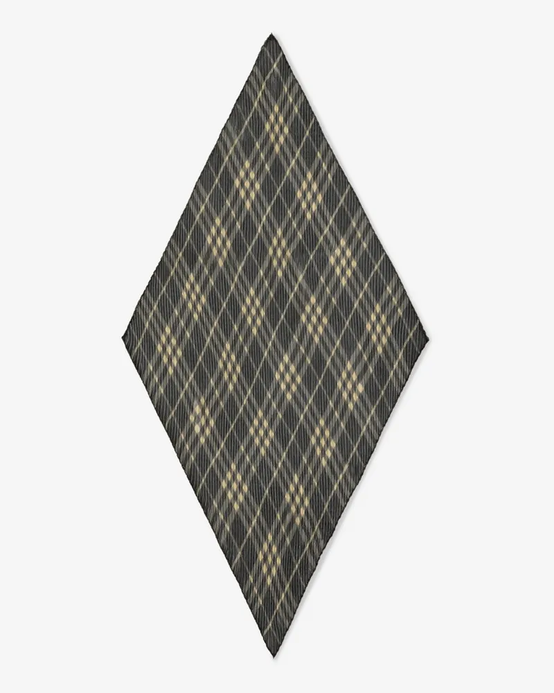 Burberry Schal aus Seidenchiffon in Check Schwarz