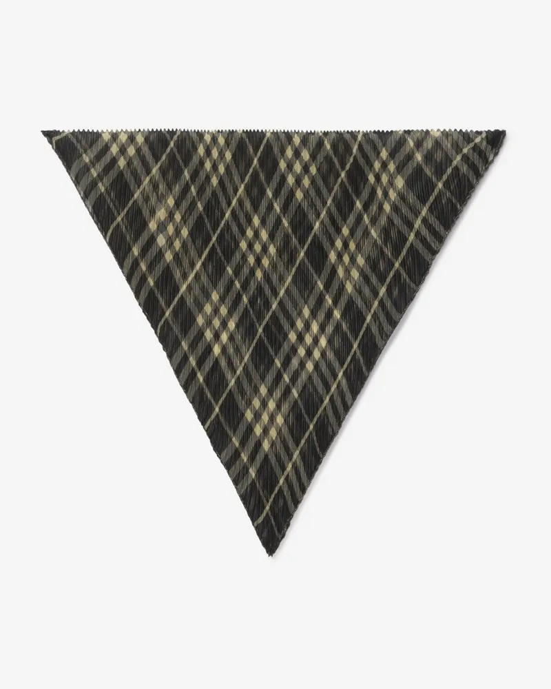 Burberry Schal aus Seidenchiffon in Check Schwarz