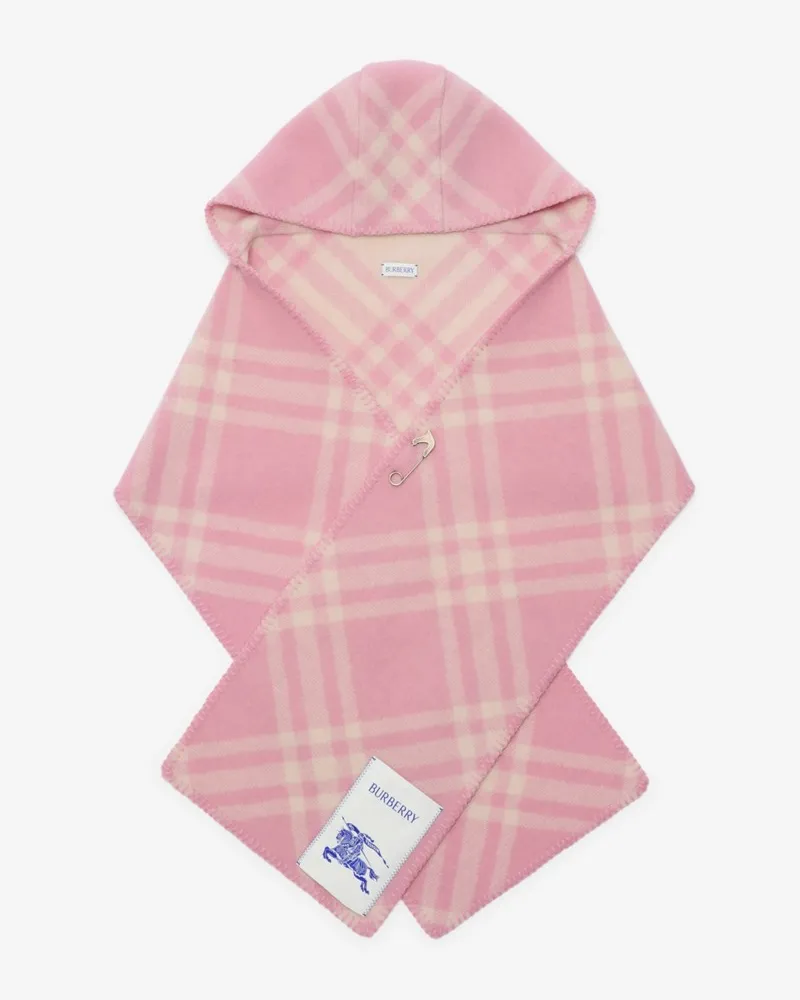 Burberry Kapuzenschal aus Wolle mit Karomuster Sugar