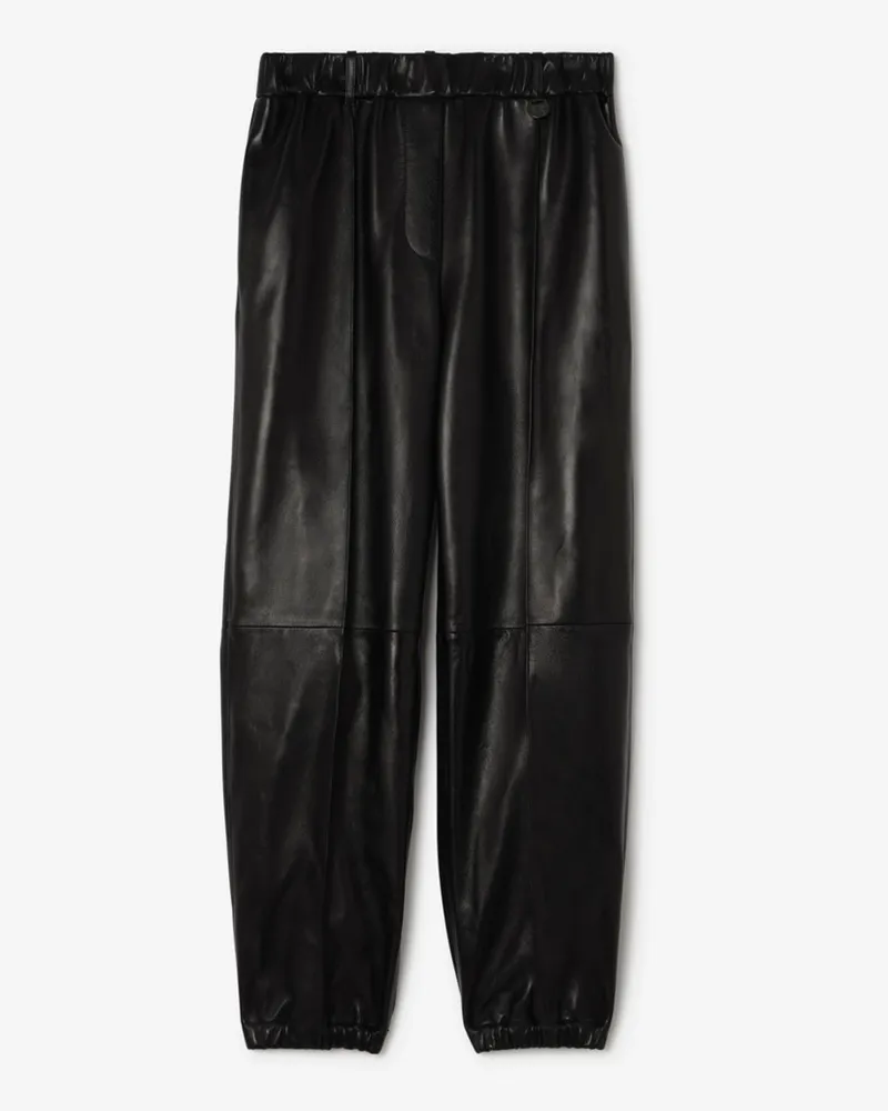 Burberry Trainingshose aus Leder , Size Schwarz