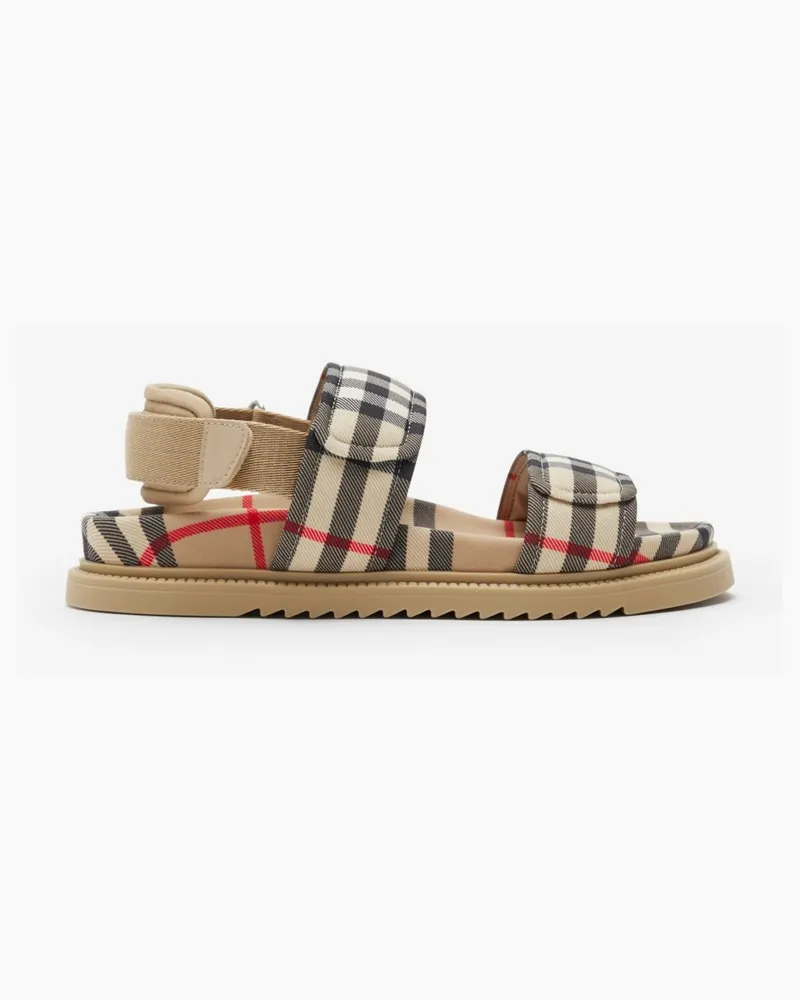 Burberry Sandalen in Check Vintage-beige