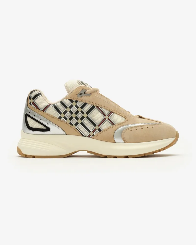 Burberry Sneaker „Eclipse“ aus Nylon, Veloursleder und Leder , Size Beige