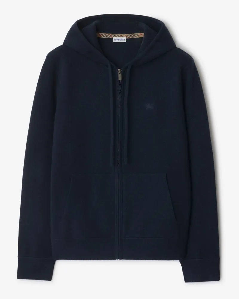 Burberry Kaschmirmisch-Kapuzenjacke Marineblau