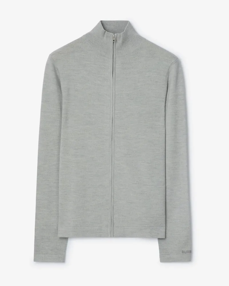 Burberry Wolljacke Hellgrau