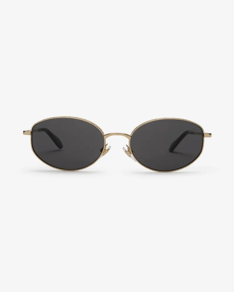 Burberry Ovale Sonnenbrille aus Metall in Check Light