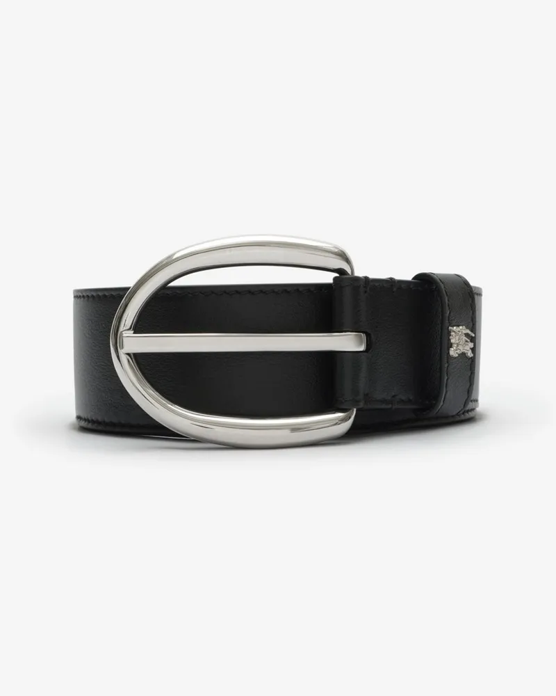 Burberry Ledergürtel mit ovaler Schnalle , Size Schwarz