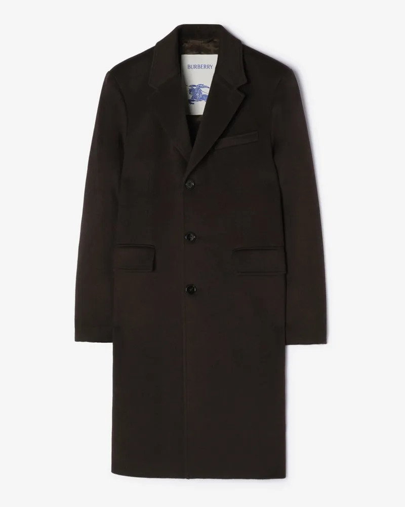 Burberry Eleganter Mantel aus Wolle und Kaschmir , Size Dunkles