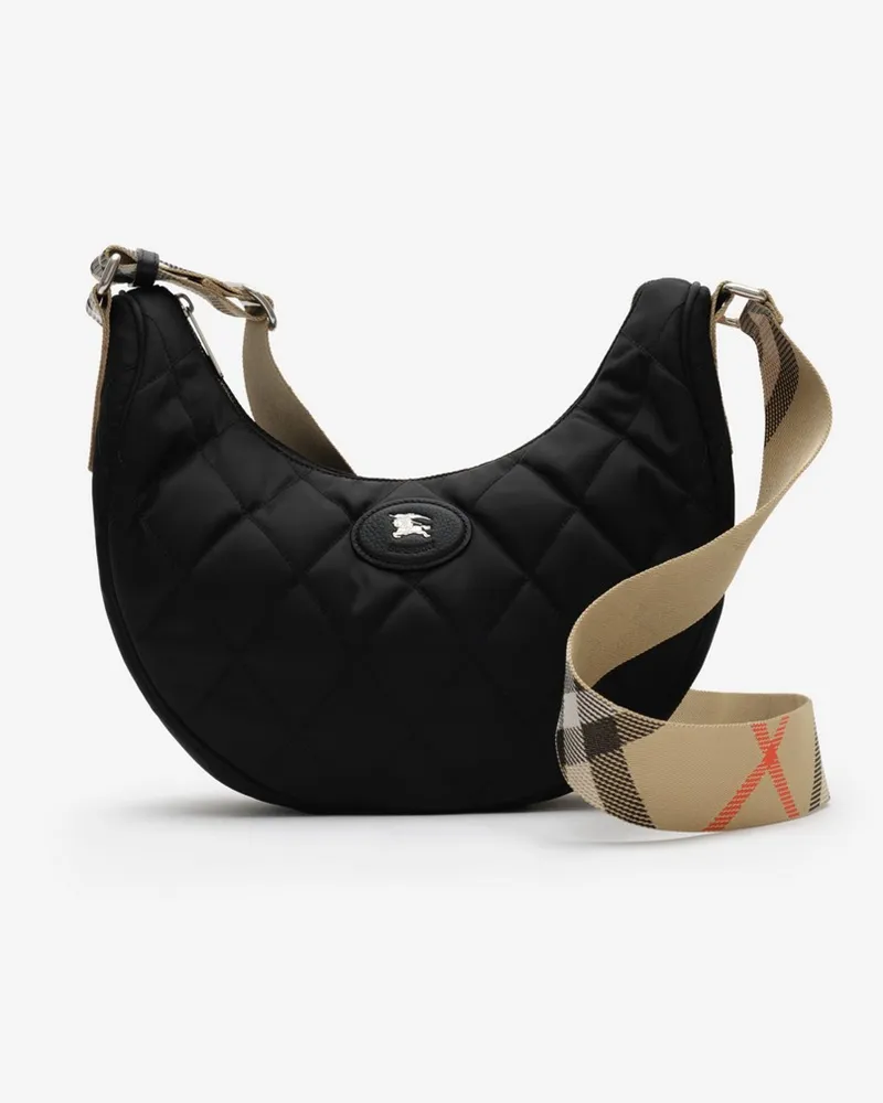 Burberry Große Crossbody-Tasche „Horseshoe Black