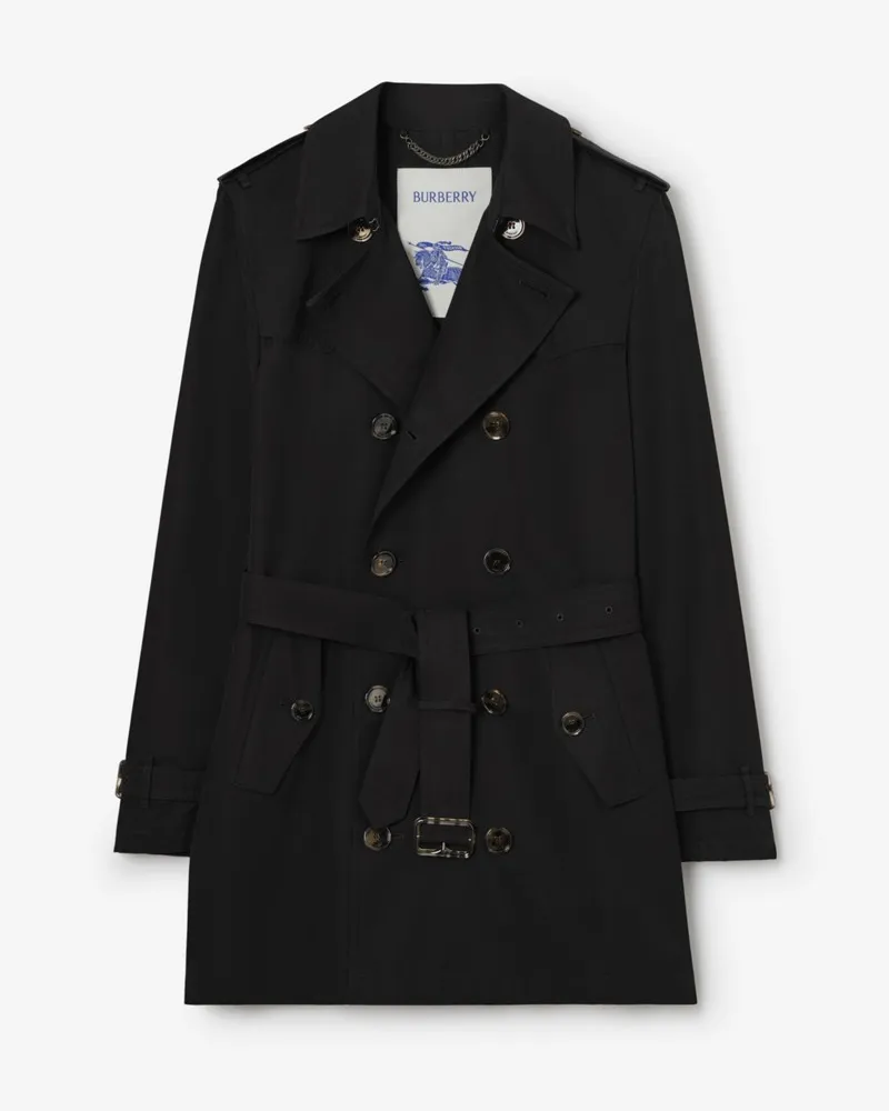 Burberry Mittellanger Spitzen-Trenchcoat „Foxfield“ mit Paisley-Muster , Size Schwarz