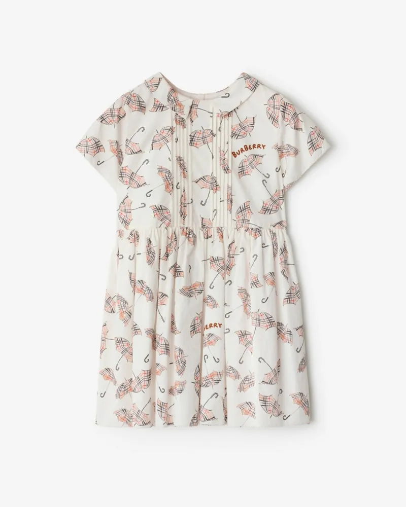 Burberry Baumwollkleid mit Regenschirm-Motiv Calico