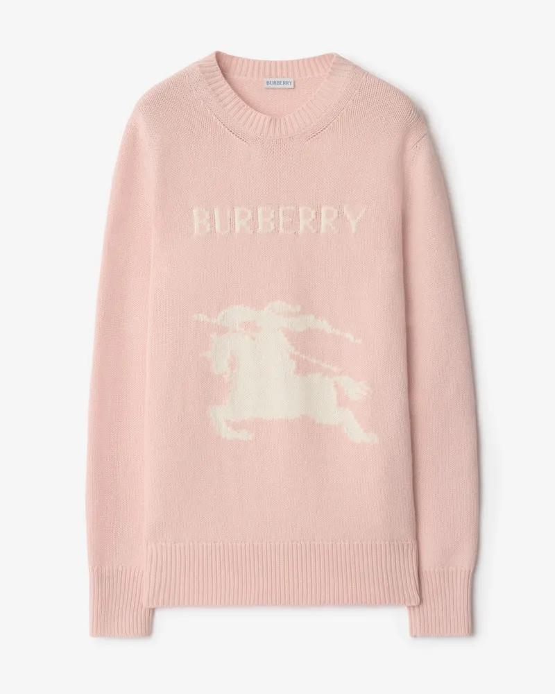 Burberry Pullover aus Wolle und Kaschmir mit EKD-Motiv Bouquet-rosa