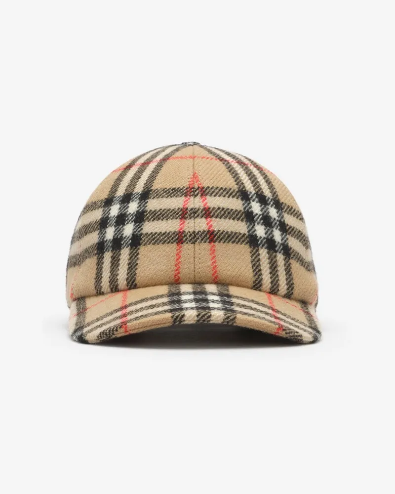 Burberry Woll-Basecap in Check , Size Archive