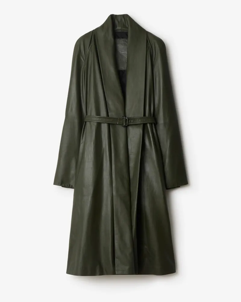 Burberry Wickelmantel aus Leder Shale
