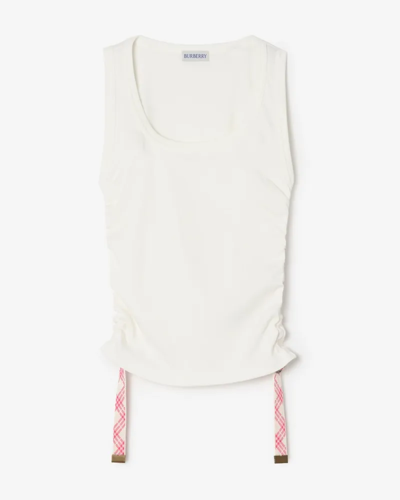 Burberry Festival-Tanktop aus einer Baumwollmischung Chalk-weiß