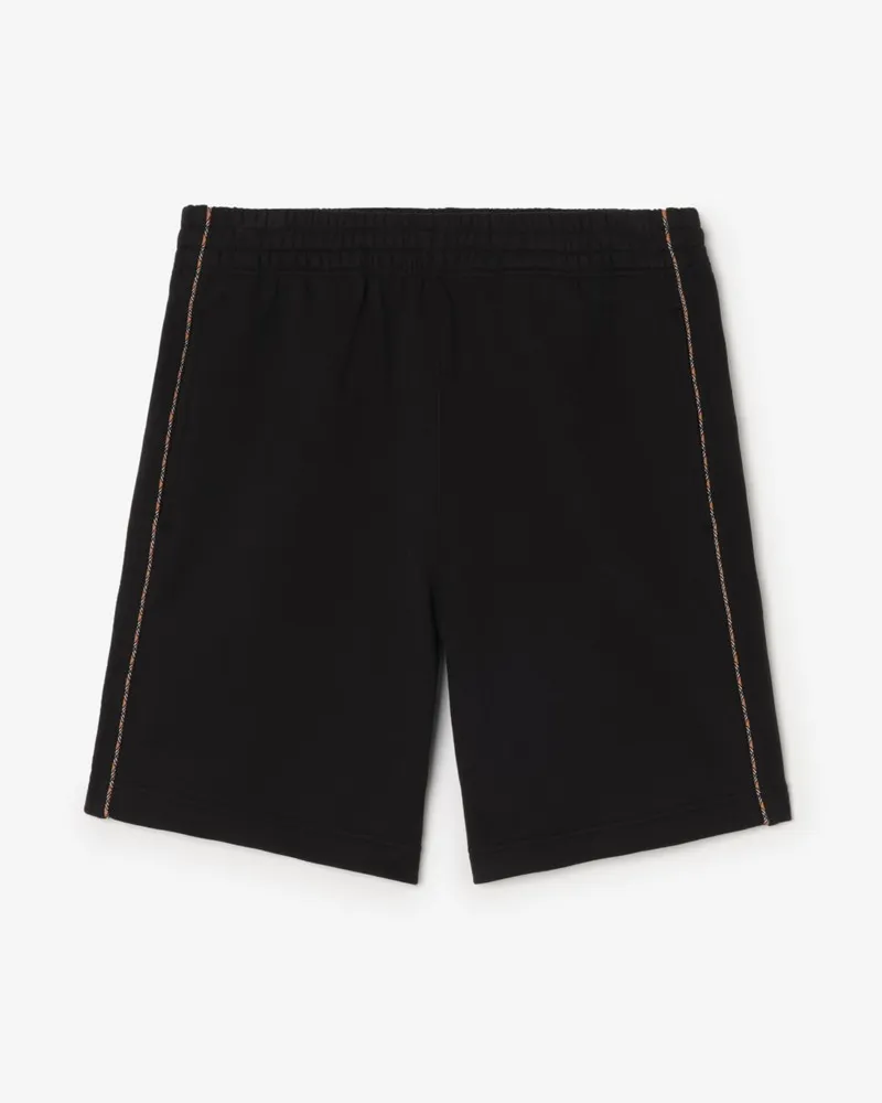 Burberry Baumwollshorts mit Paspelierung in Check Schwarz