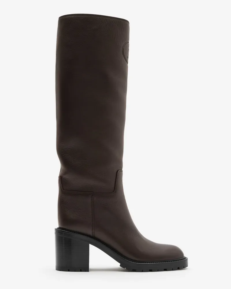 Burberry Lederstiefel „Fife“ mit Absatz , Size Peat