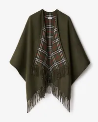 Burberry Wendbares Wollcape mit Check Loch