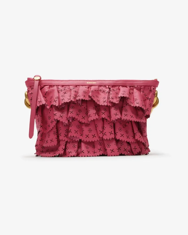 Burberry Rüschen-Tasche im Kleinformat Nougat-rosa