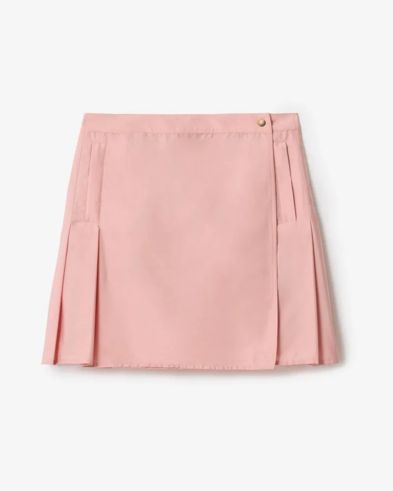 Burberry Mini-Faltenrock aus Stretchnylon Begonia-rosa