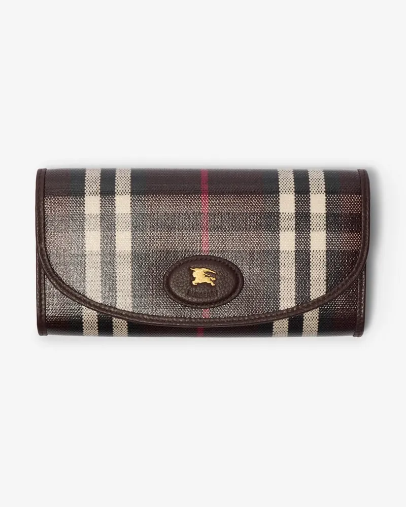 Burberry Brieftasche „Highlands“ im Kontinentalformat Mahagonirot
