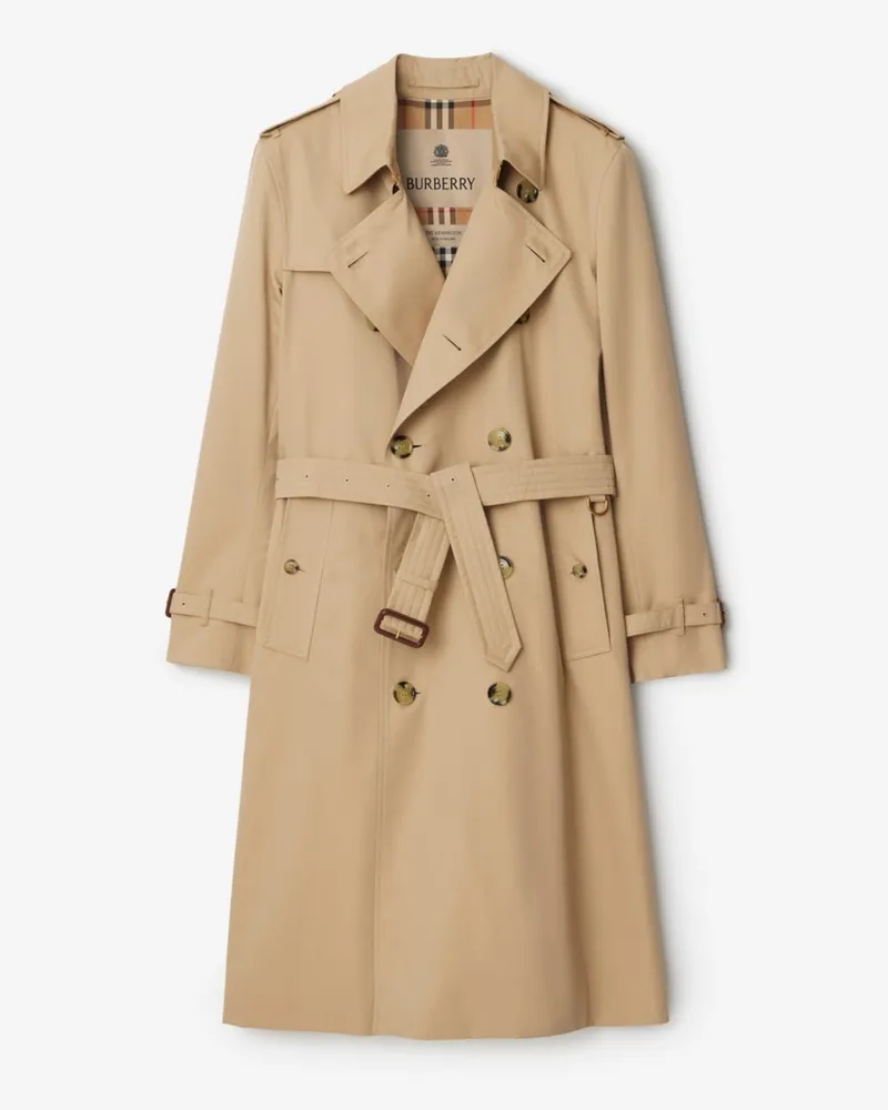 Burberry Langer Heritage-Trenchcoat „Kensington“ , Size Honey-beige