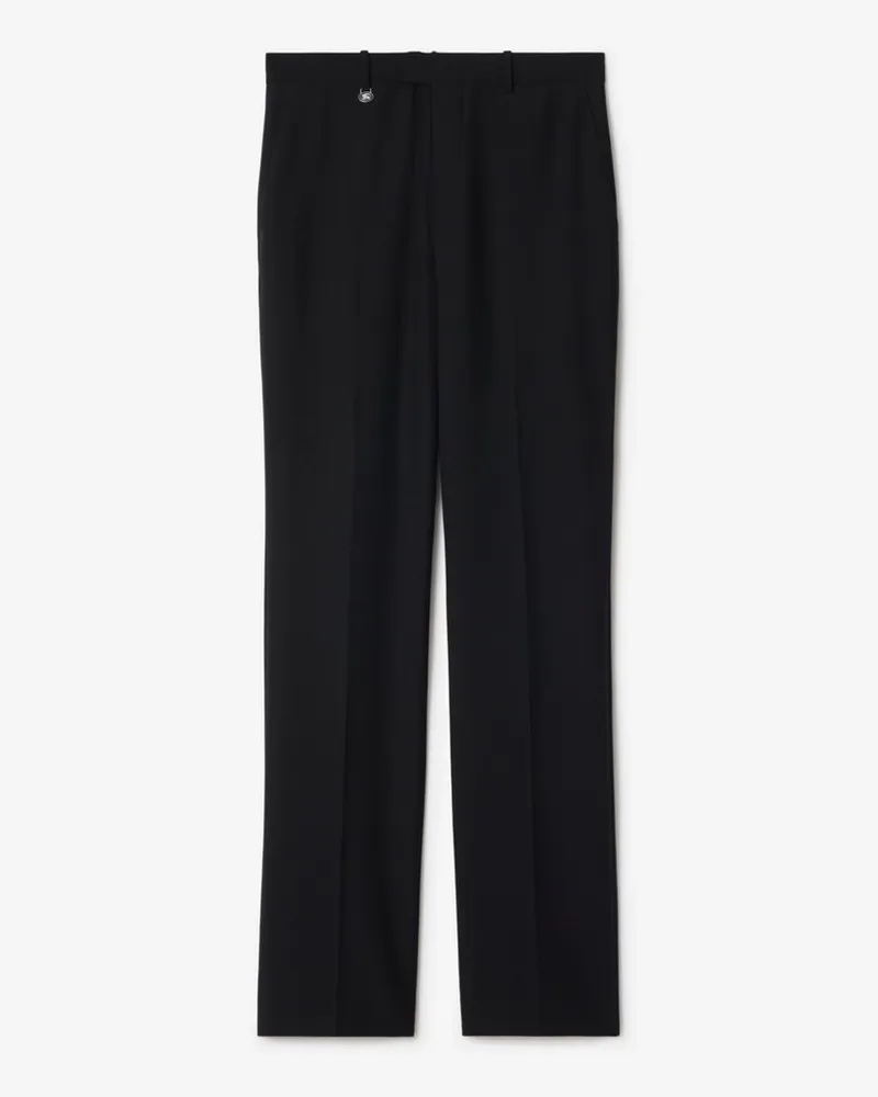Burberry Elegante Hose aus Wolle und Mohair Schwarz