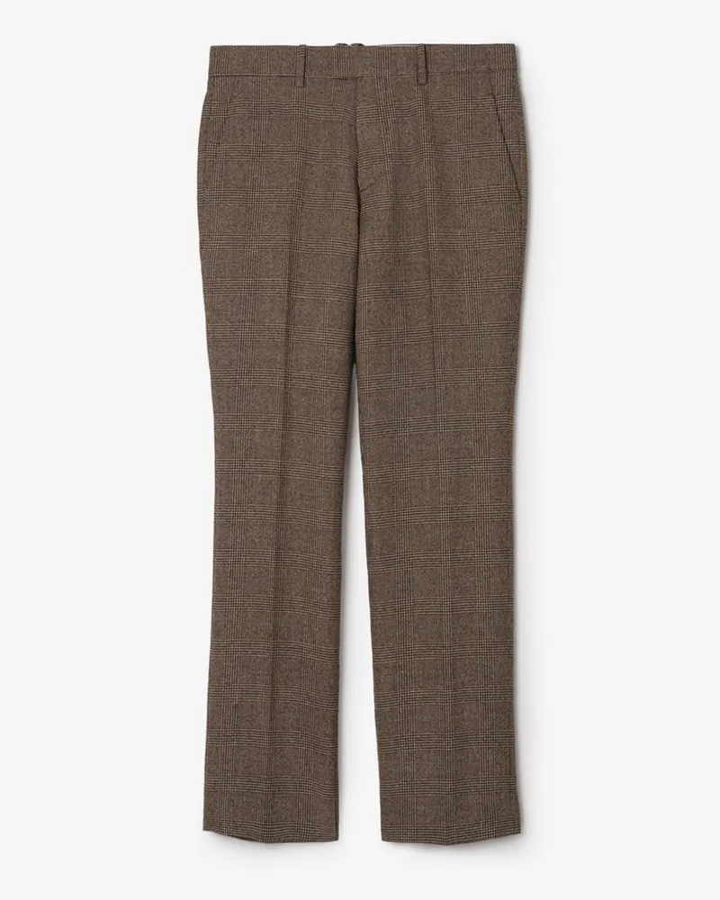 Burberry Elegante Woll-Leinen-Hose „Sloane“ mit Karomuster , Size Soap
