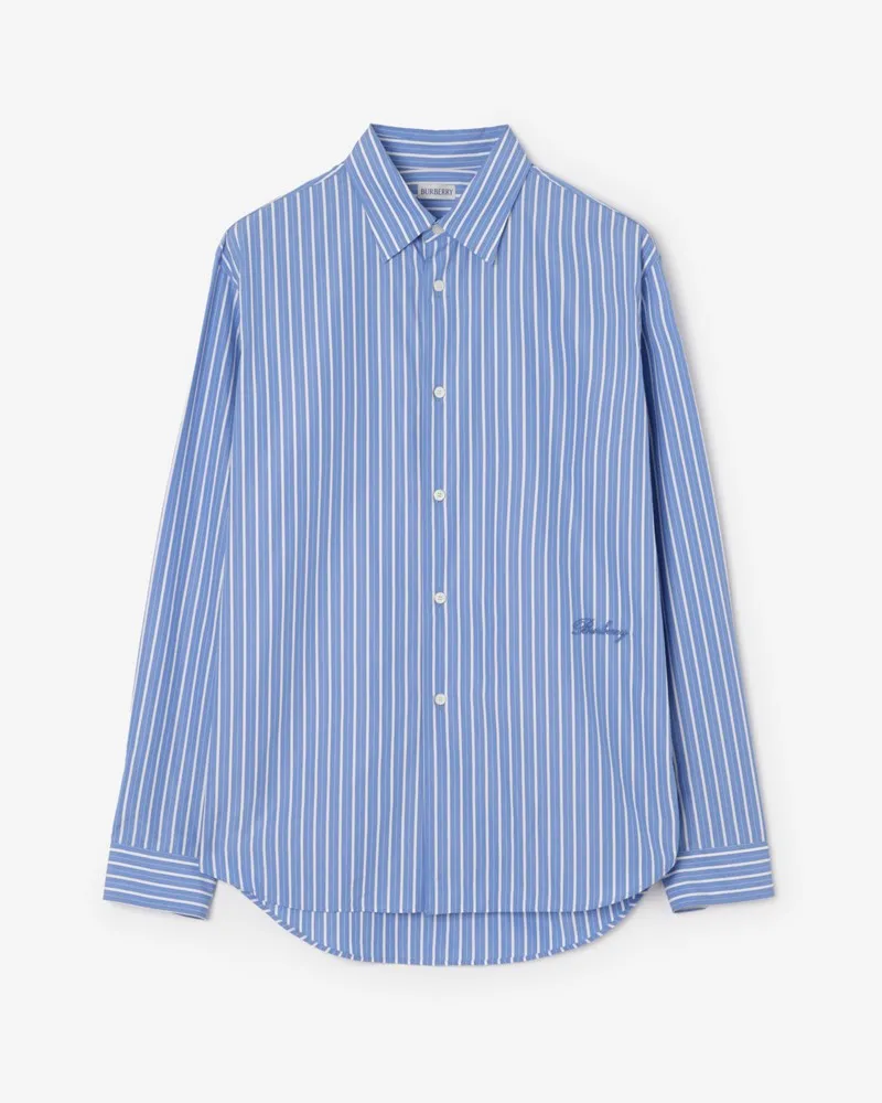 Burberry Legeres Baumwollhemd mit Streifenmuster , Size Classic