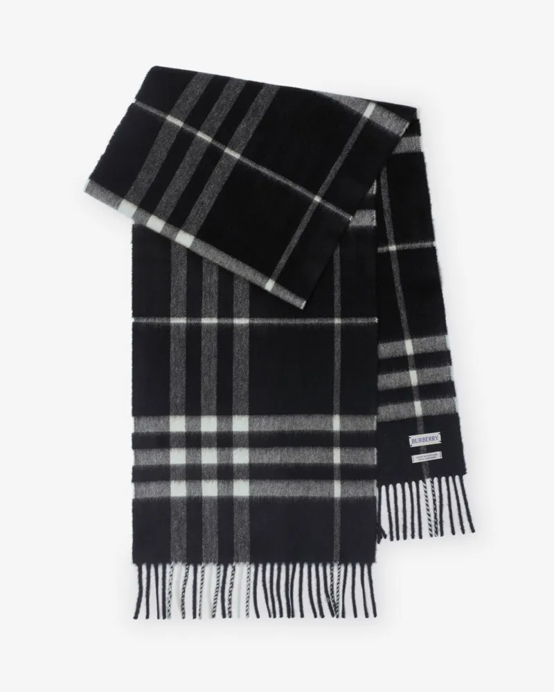 Burberry Kaschmirschal in Check Schwarz