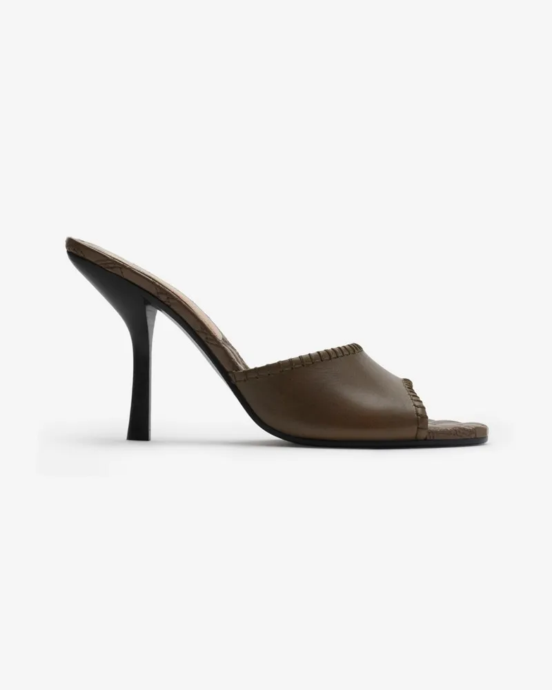 Burberry Mules „Cabana“ aus Leder Loch