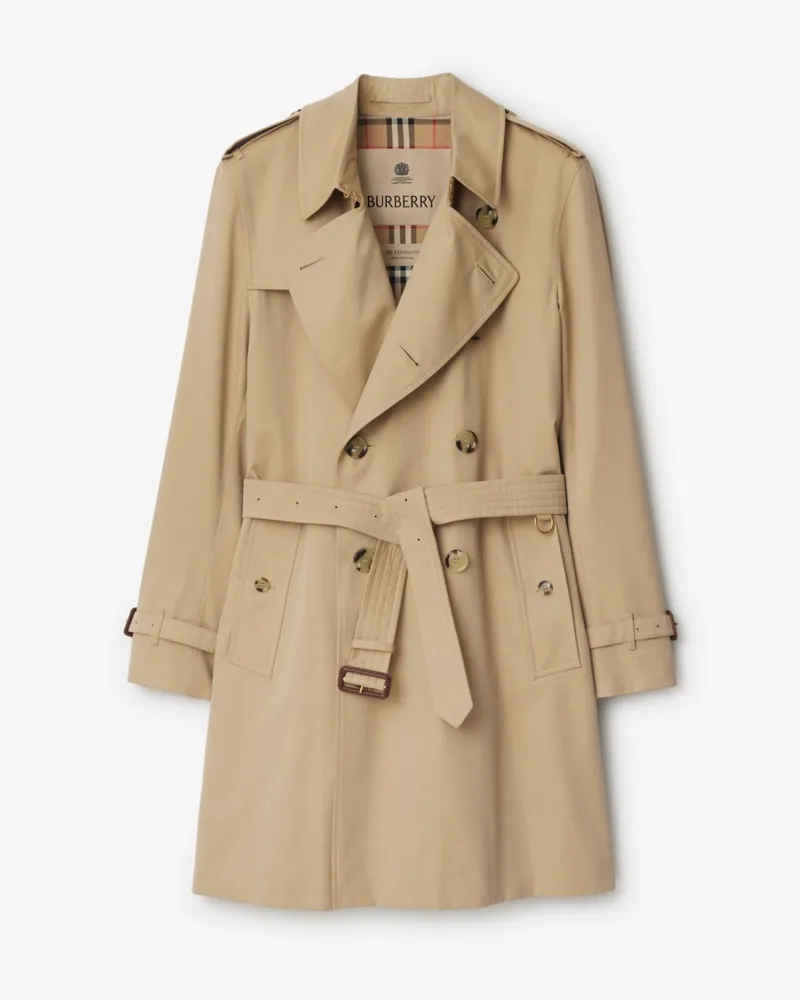 Burberry Mittellanger Heritage-Trenchcoat „Kensington“ , Size Honey