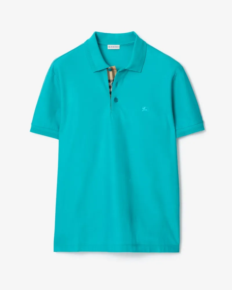 Burberry Baumwoll-Poloshirt Atom-blau