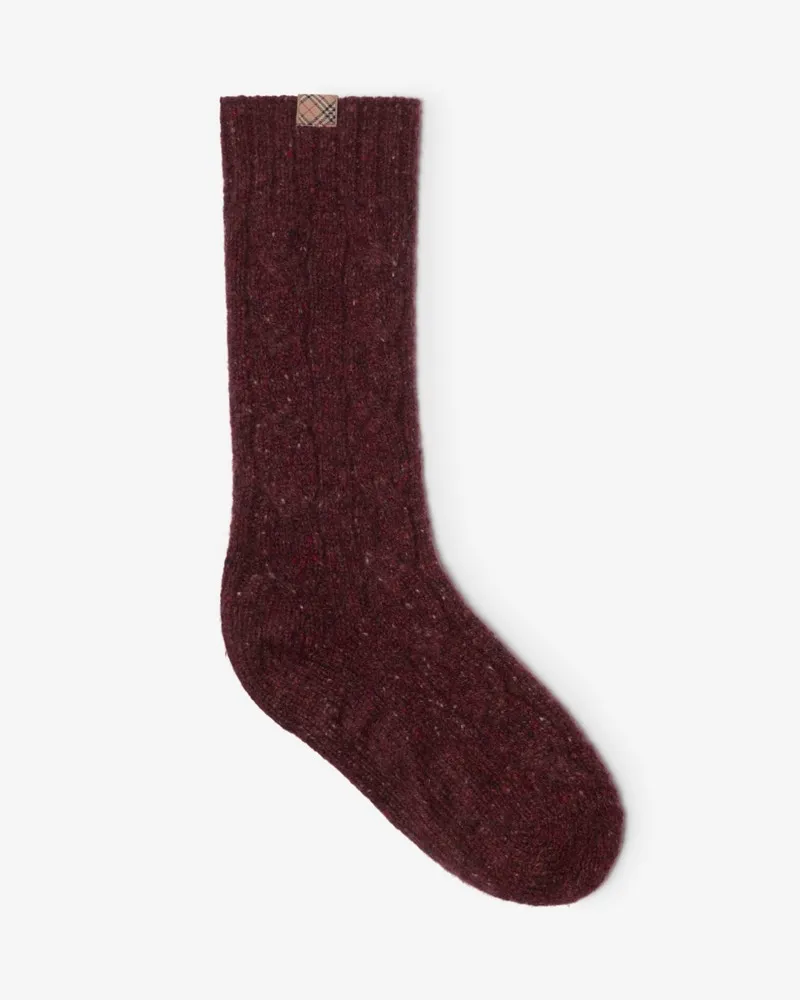 Burberry Kaschmirsocken Bordeaux