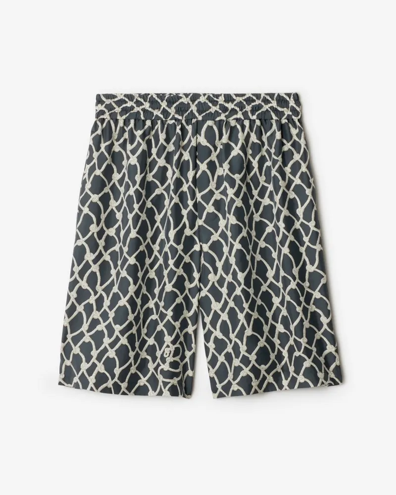 Burberry Seidenshorts mit Knotenmuster Magnet