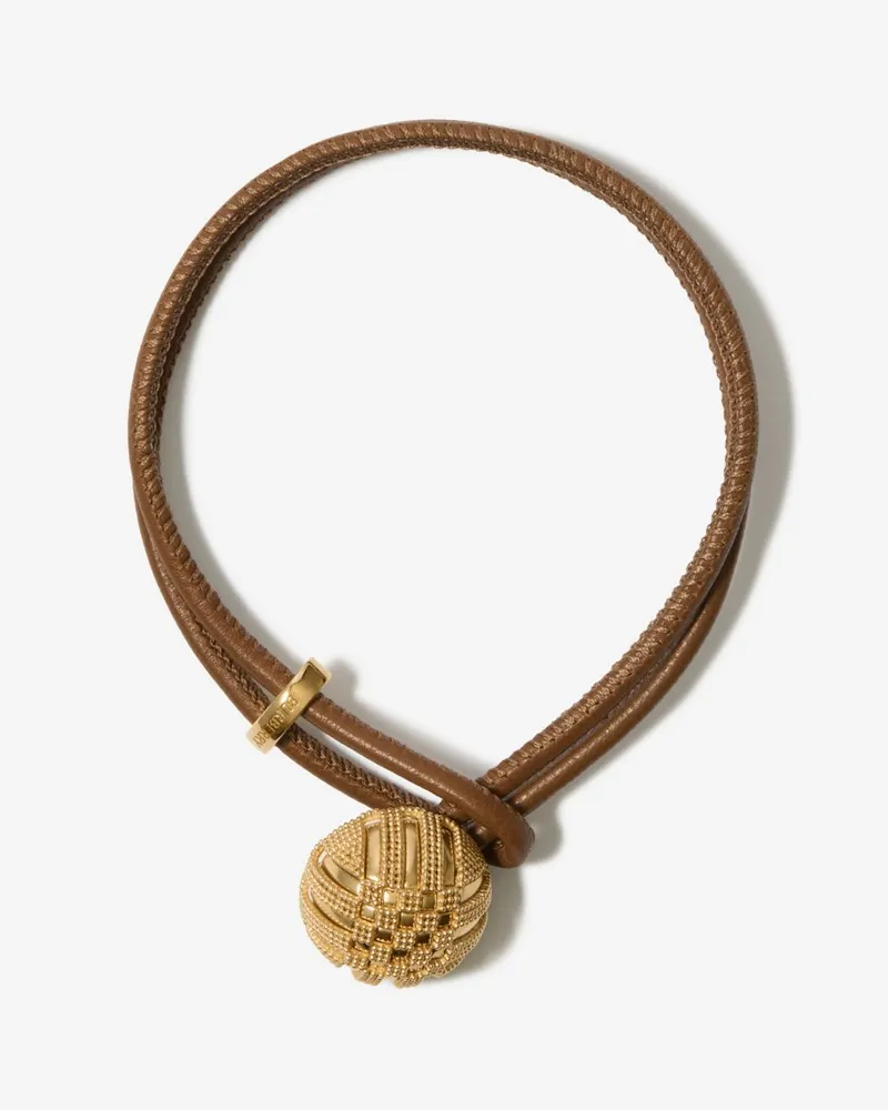 Burberry Lederarmband „Check Granulation Gold