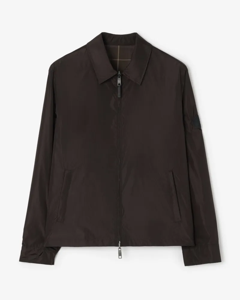 Burberry Wendbare Harrington-Jacke „Bloomsbury“ aus Nylon , Size Peat