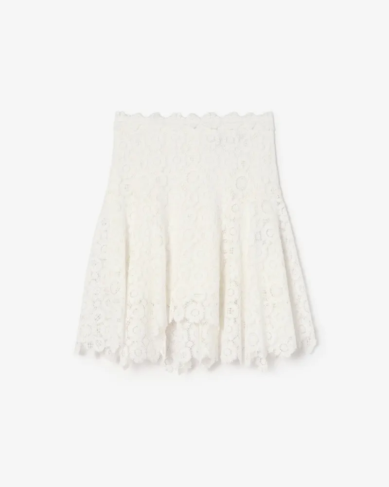 Burberry Floraler Spitzenrock , Size Chalk