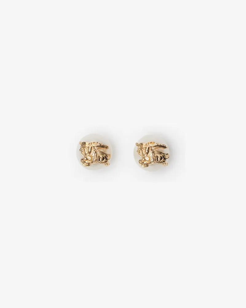 Burberry Ohrstecker „Pearl“ mit Knight Gold