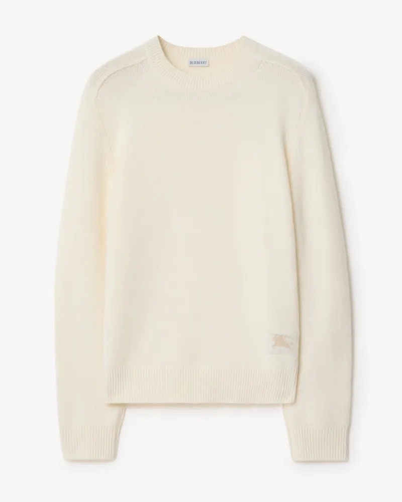 Burberry Kaschmirpullover Ceramic-weiß