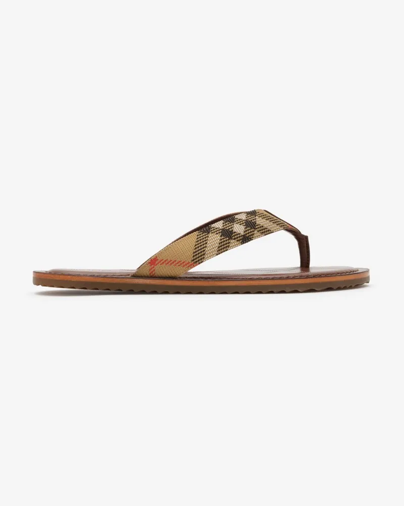 Burberry Check Pavilion Sandals , Size Sand
