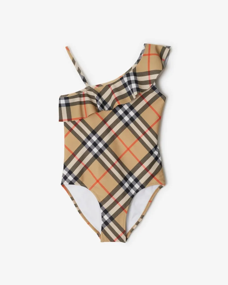 Burberry Badeanzug in Check Sand