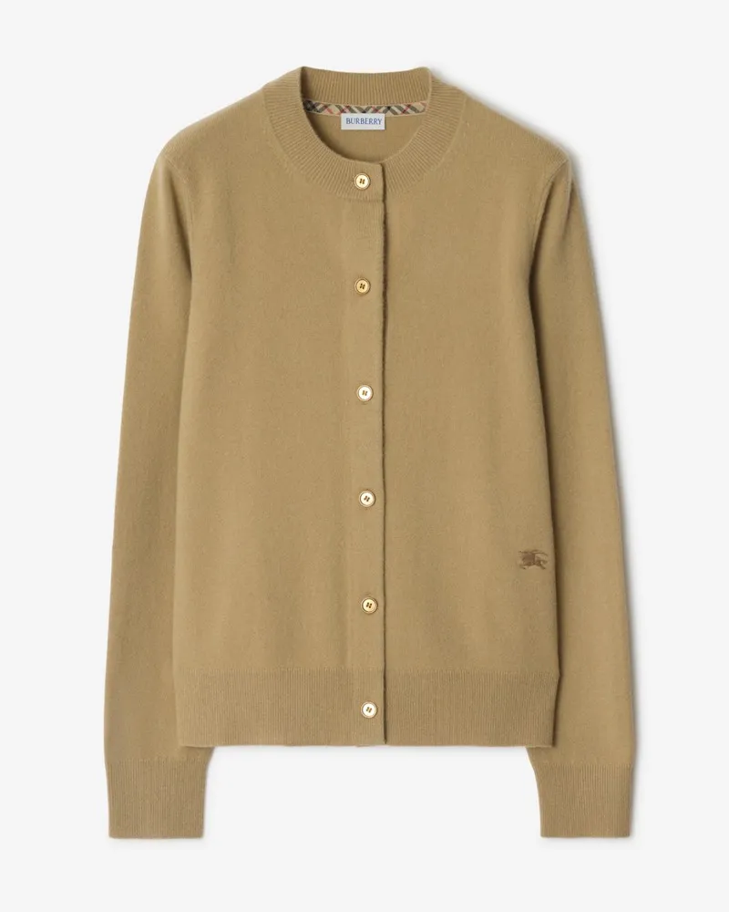 Burberry Kaschmirmisch-Cardigan Flachsfarben