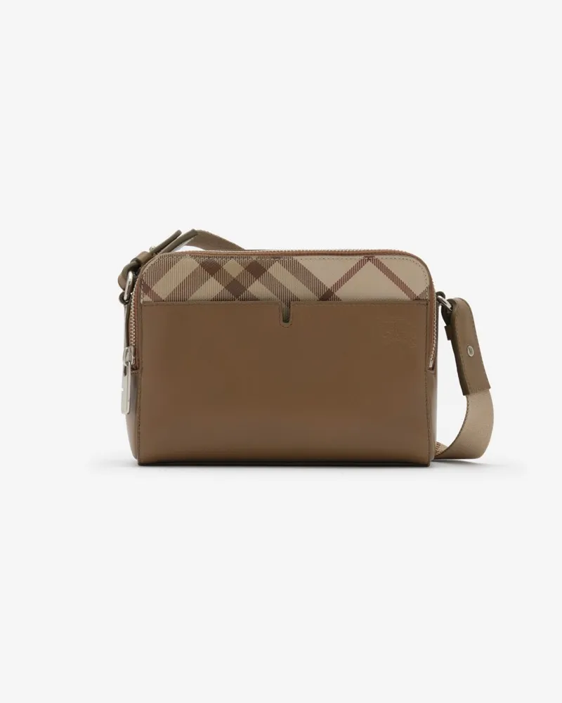 Burberry Crossbody-Tasche mit Check-Akzent Light