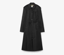 Langer Car Coat aus Nylon mit Kapuze , Size