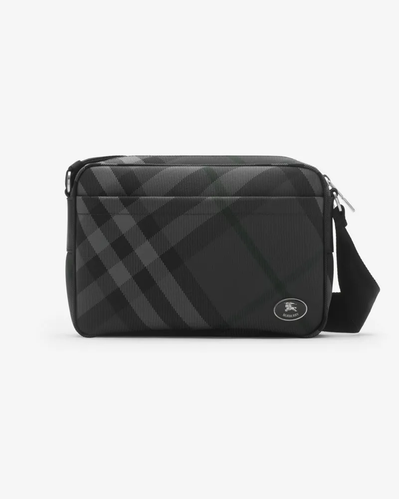 Burberry Schmale Crossbody-Tasche „Grid Anthrazitfarben